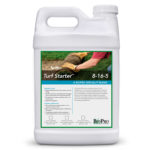 2.5 gallon jug of Turf Starter fertilizer